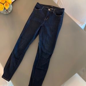 J Brand dark wash mid rise skinny jeans